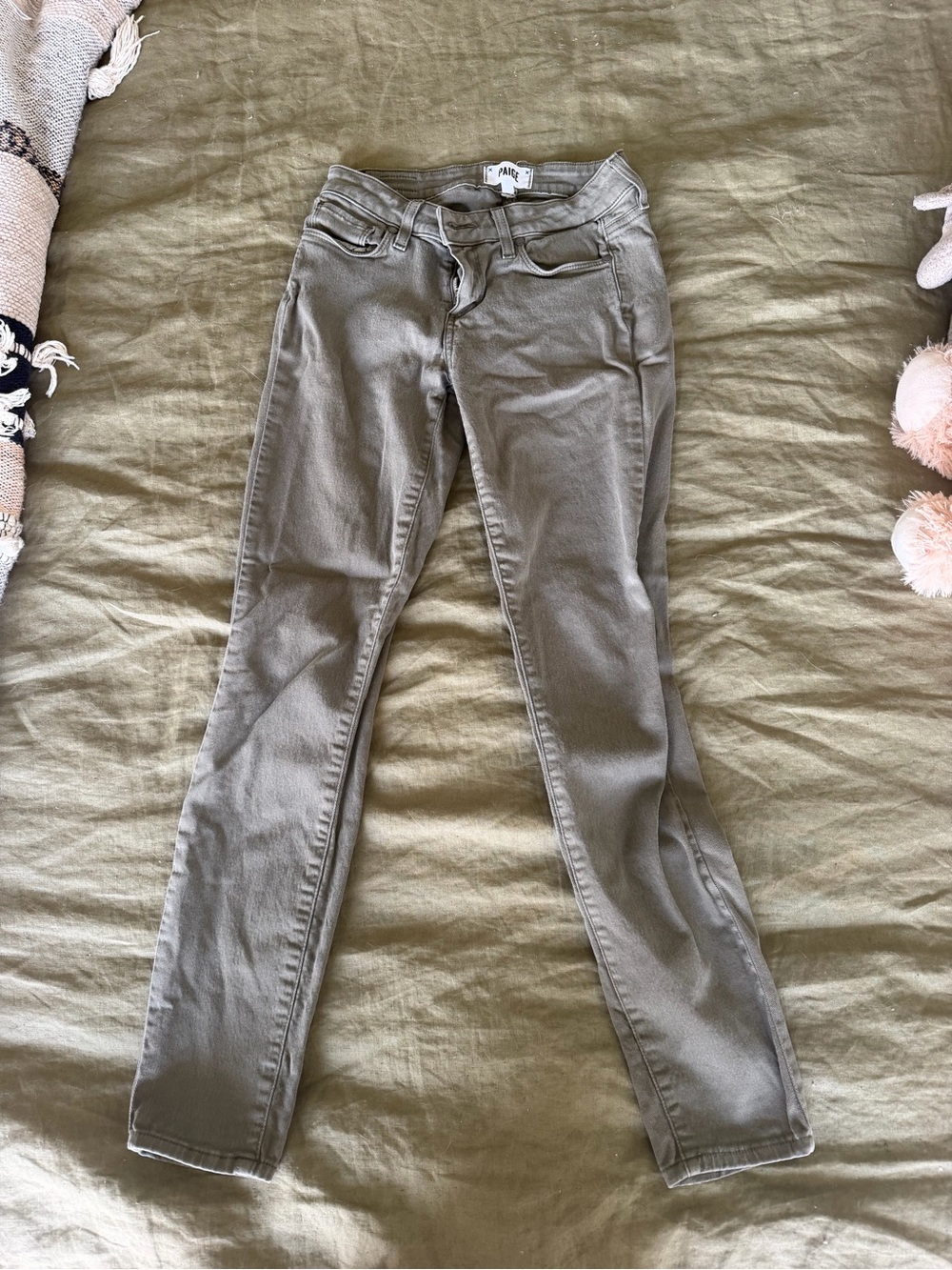 PAIGE Olive-Green Skinny Jeans - Women's Slim Fit